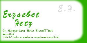 erzsebet hetz business card